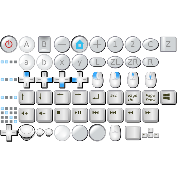 Collection of PC keyboard buttons