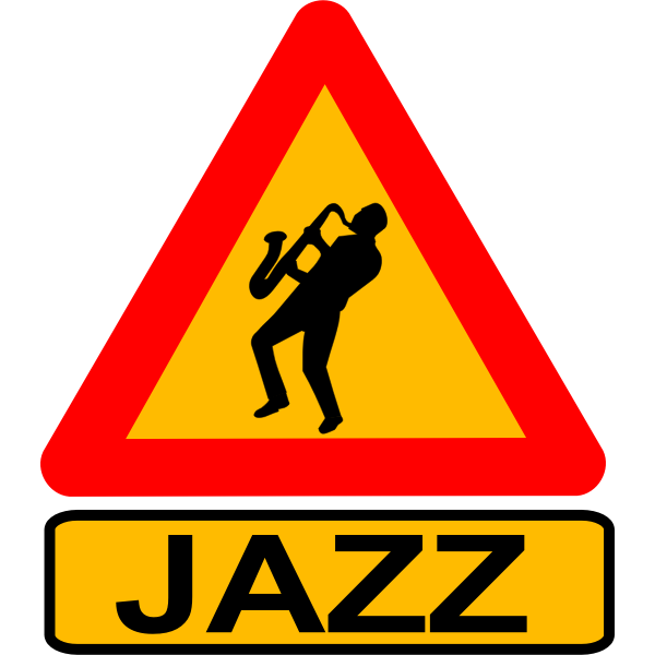 Warning sign jazz player vector image