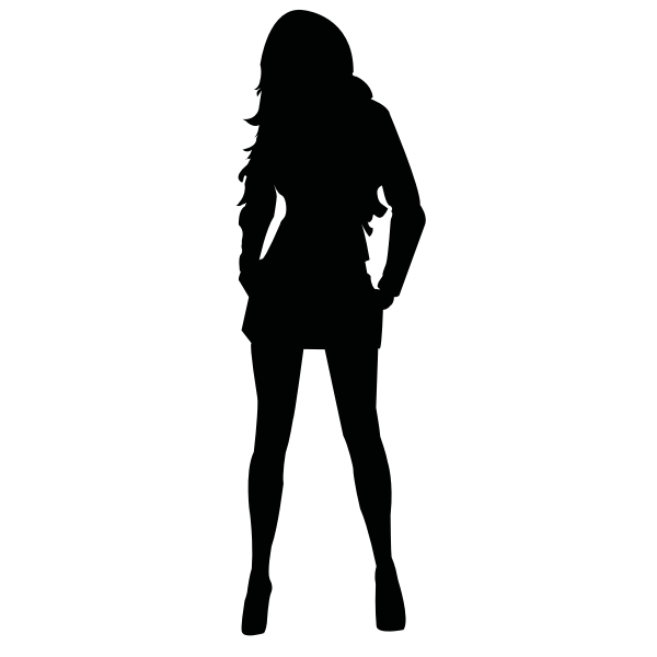 Vector drawing of a woman silhouette