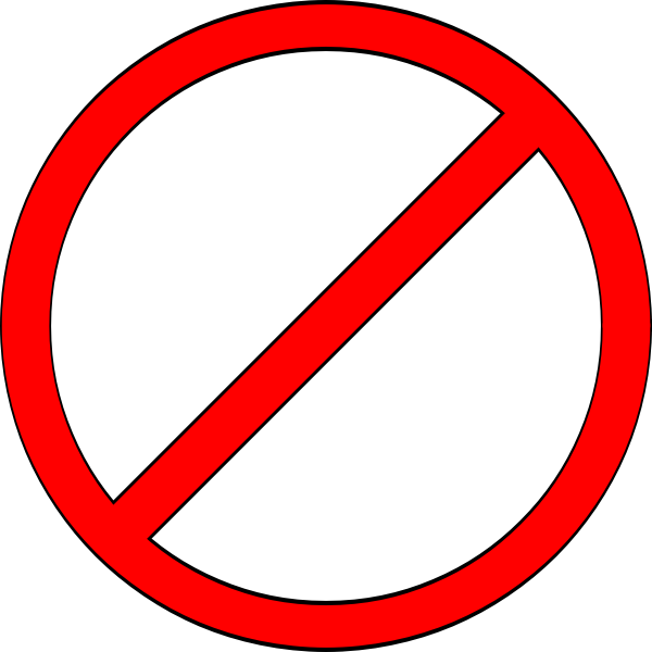 Do Not sign vector clip art