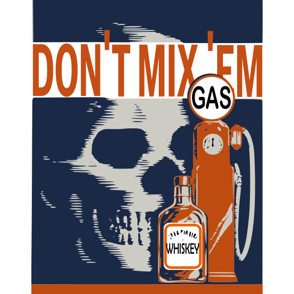 Gas and alcohol safety poster