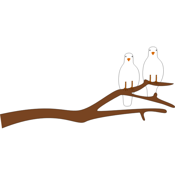 Doves on a branch