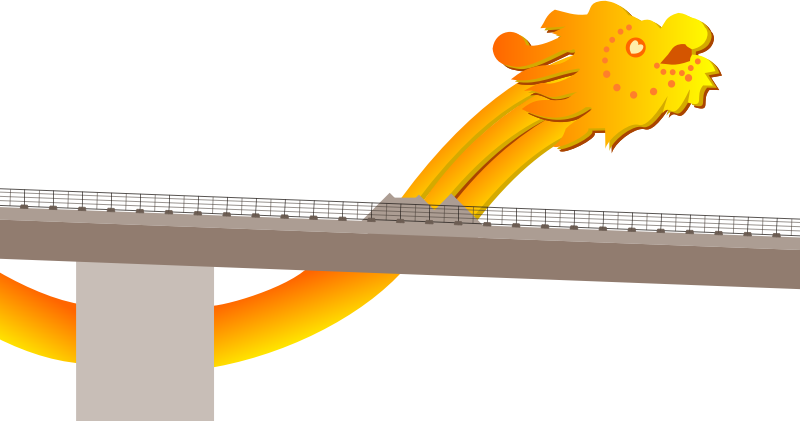 Dragon over bridge
