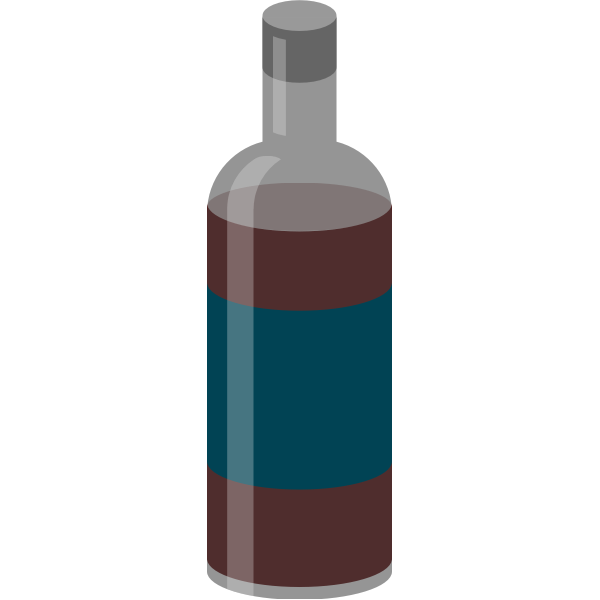 Red wine bottle vector graphics