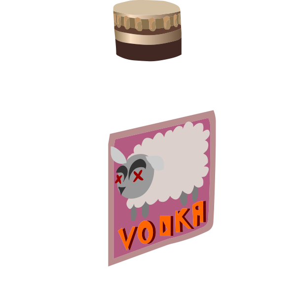 Vector drawing of label of Russian vodka