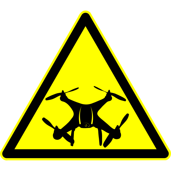 Drone warning sign
