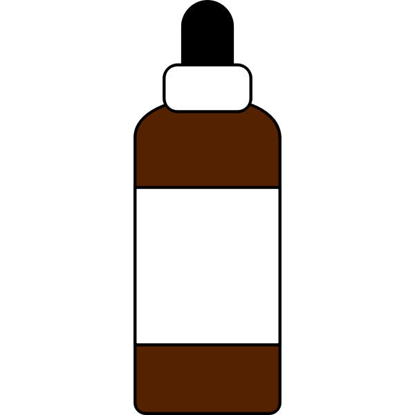 Dropper bottle with label