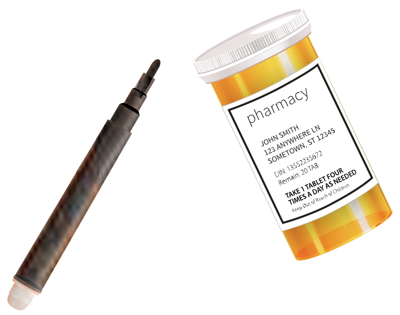 Medicine with pen