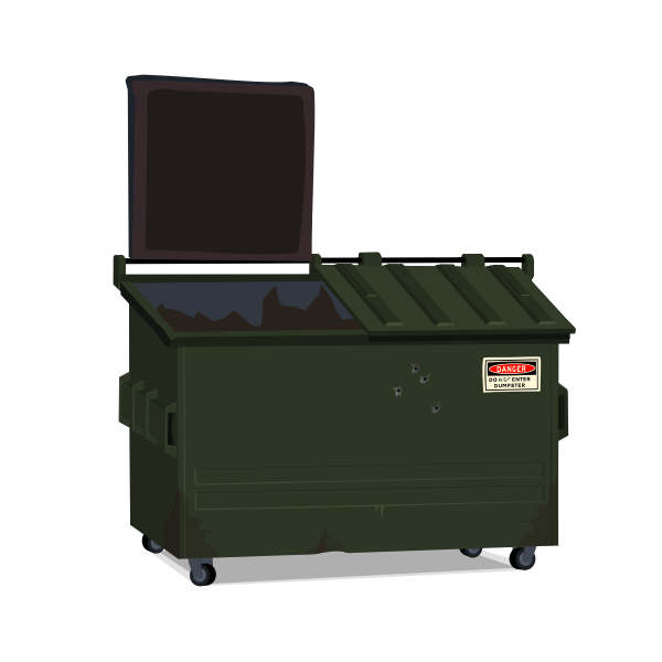 Dumpster vector image