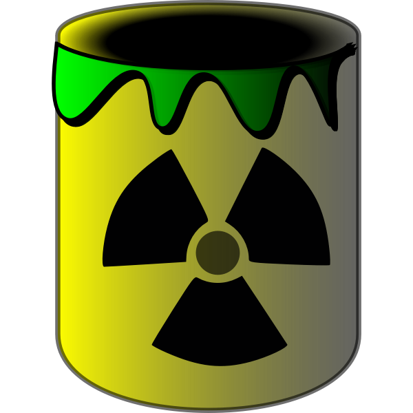 Radioactive barrel vector graphics