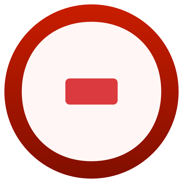 Red minus icon
