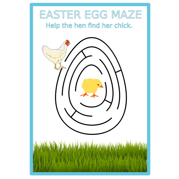easter egg maze colour