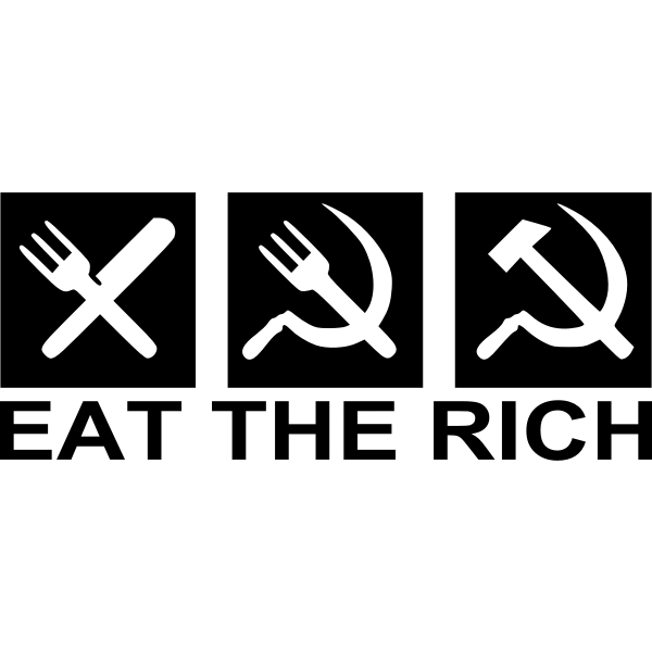 Eat the rich vector sign