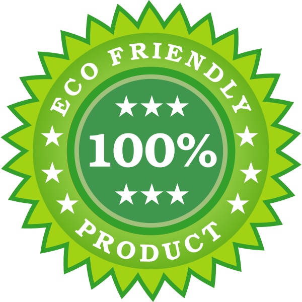 Eco friendly product sticker vector illustration