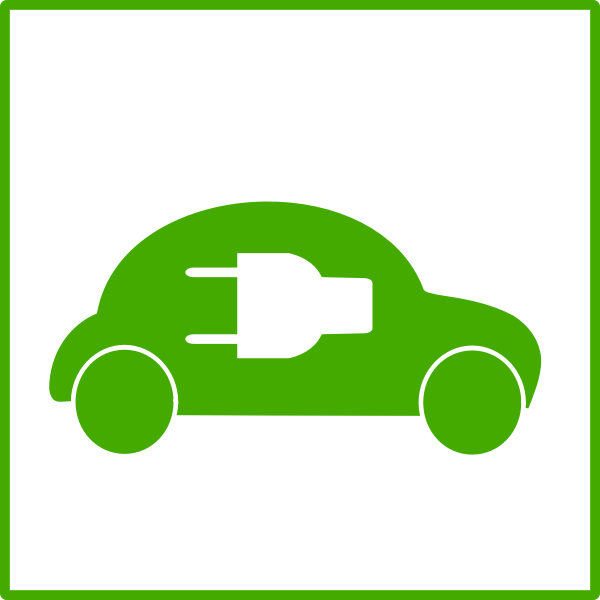 Electric car icon vector graphics