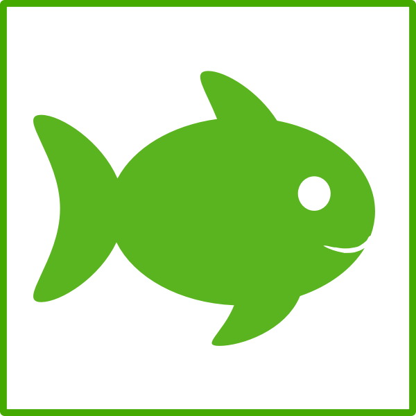 Eco fish vector icon