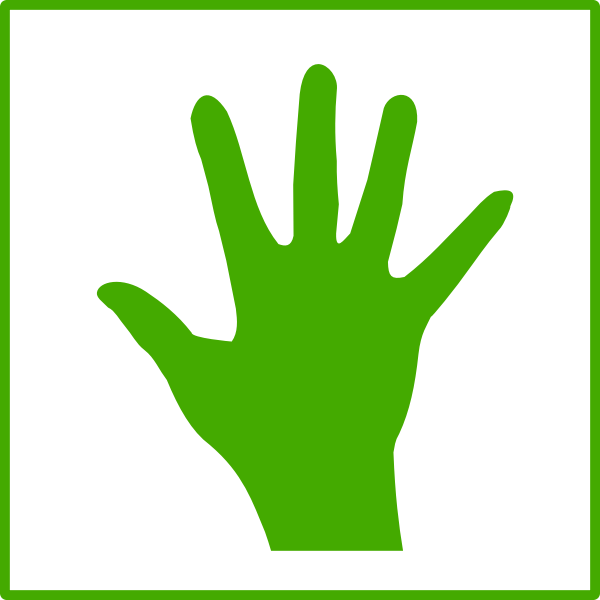 Outstretched Hand With Straight Lines Free Svg