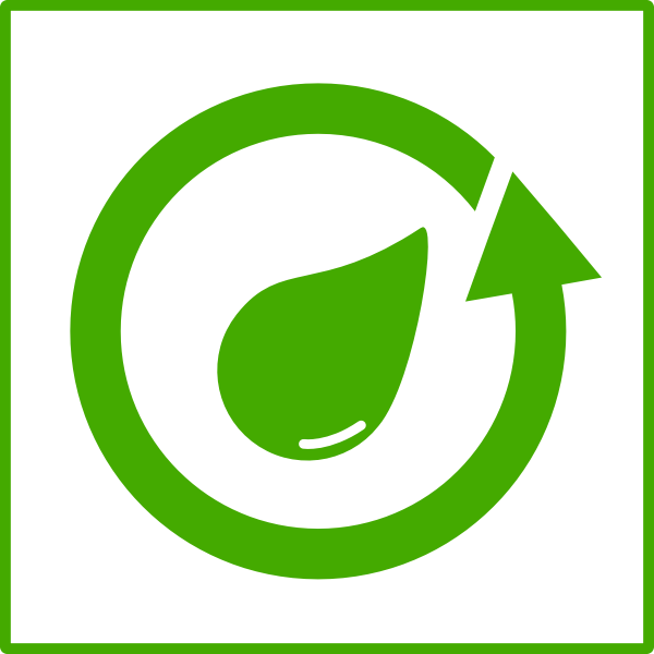 Eco water recycling vector icon