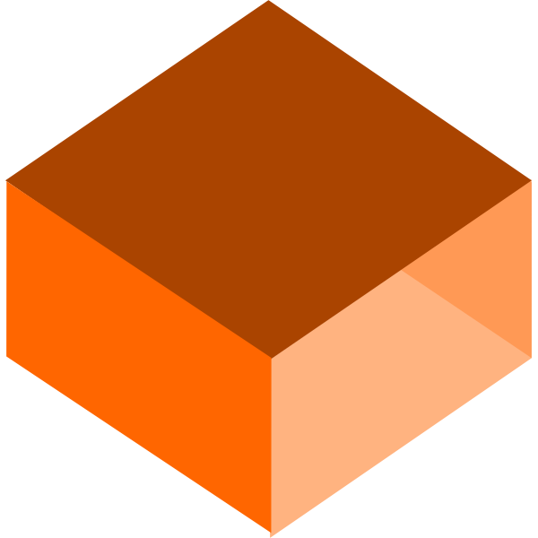 Download 3D orange box vector drawing | Free SVG
