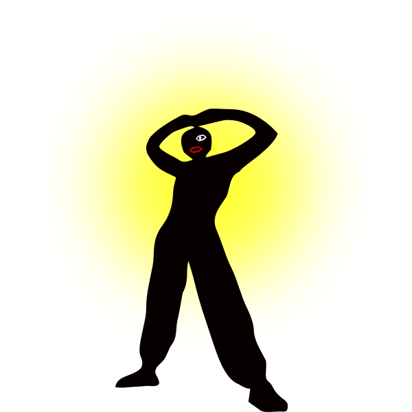 Silhouette of a standing man