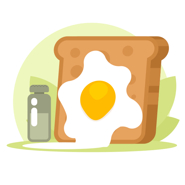 Egg and bread meal
