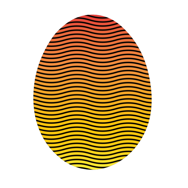 Easter egg in vibrant colors vector image
