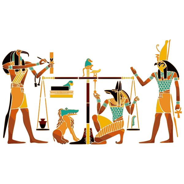 Colorful ancient Egyptian painting