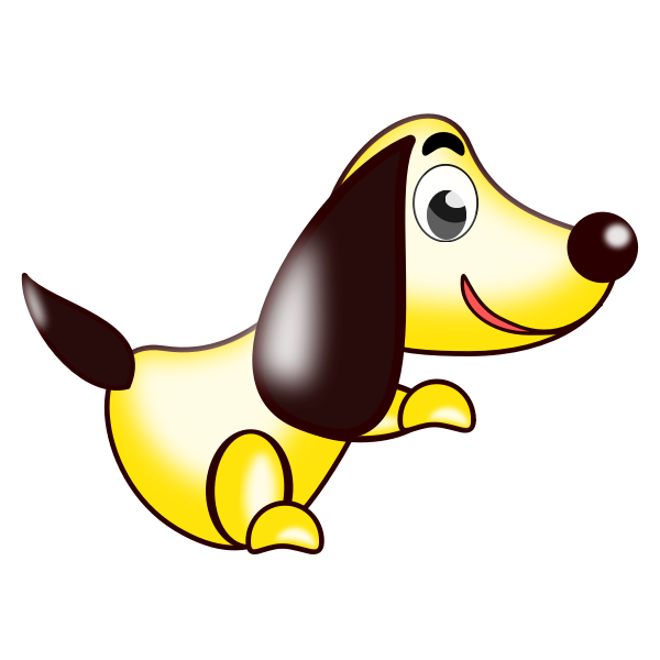 Yellow dog vector image
