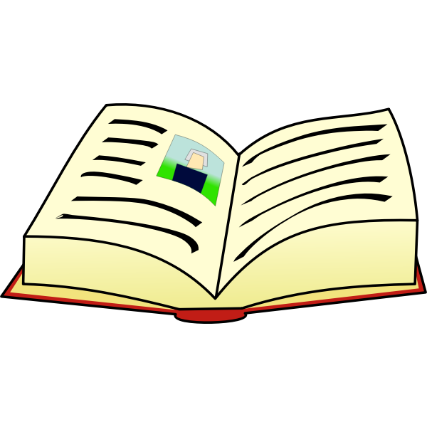 open the book clipart