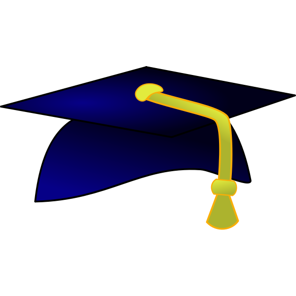 Blue academic hat