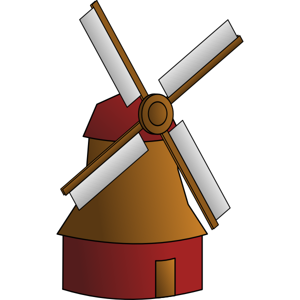 Vector graphics of a windmill
