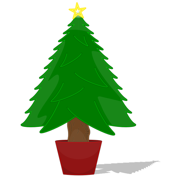 Glossy Christmas Tree Vector