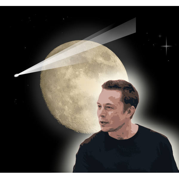 elon musk and moon