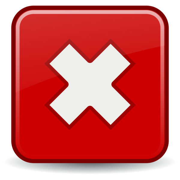 Download Red Cross No Ok Vector Icon Free Svg
