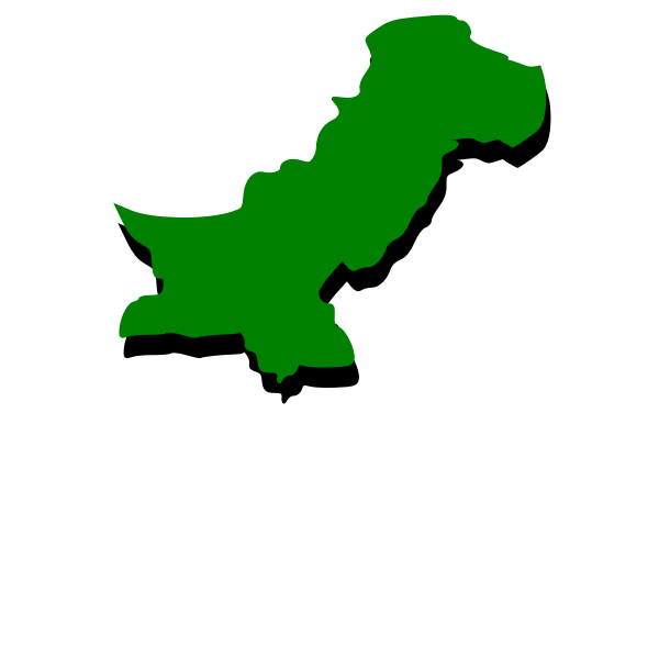 Green Pakistan map