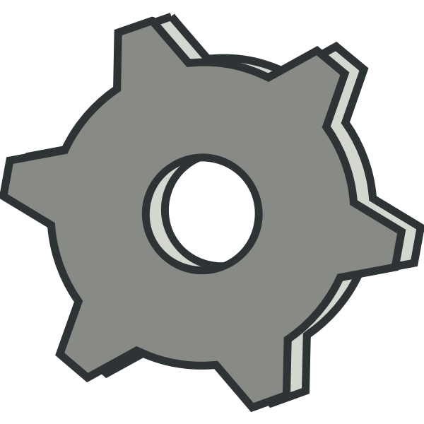 Vector clip art of grayscale settings options icon