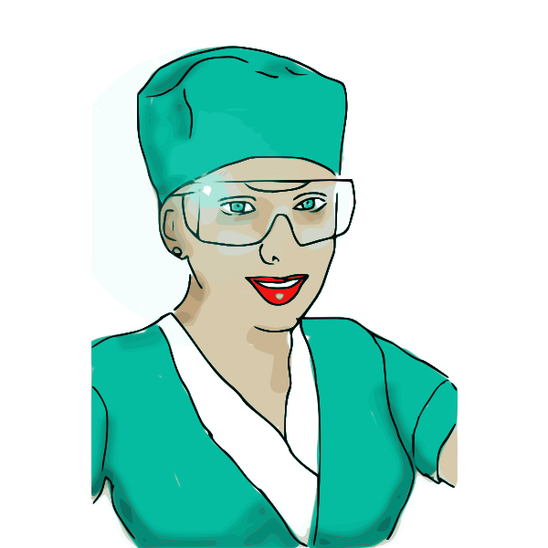 Medical nurse vector graphics