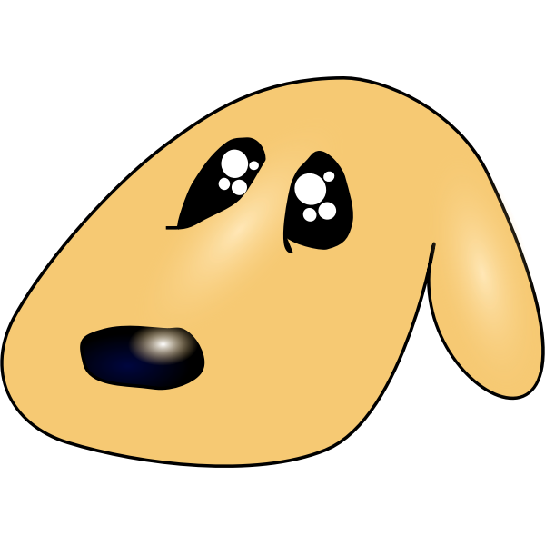 Cute sad dog | Free SVG