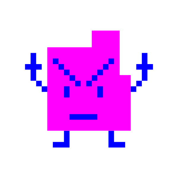 Cartoon pixel character