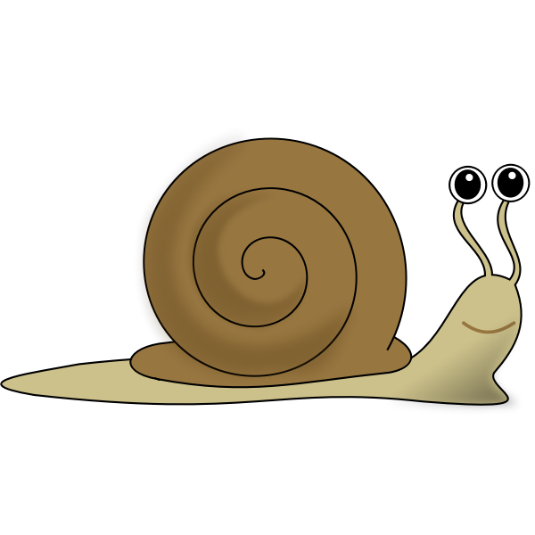 Vector image of brown snail