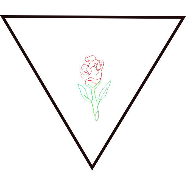 esquema de rosa en triangulo