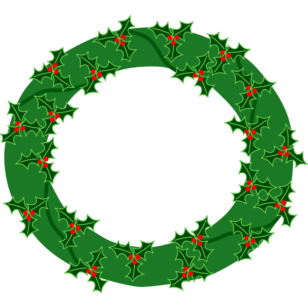 Evergreen wreath vector image