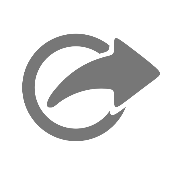 Vector image of circular grey exit icon