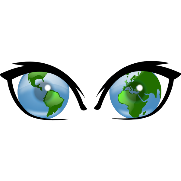 Eyes for the world vector illustration
