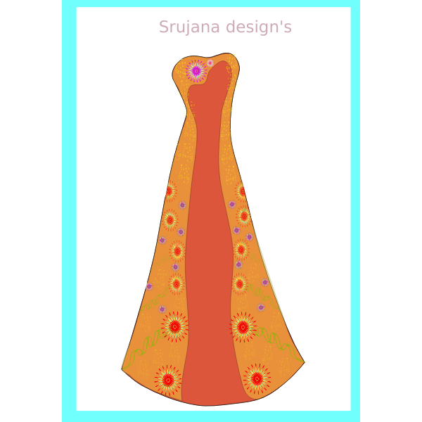 Formal color ladies gown vector image