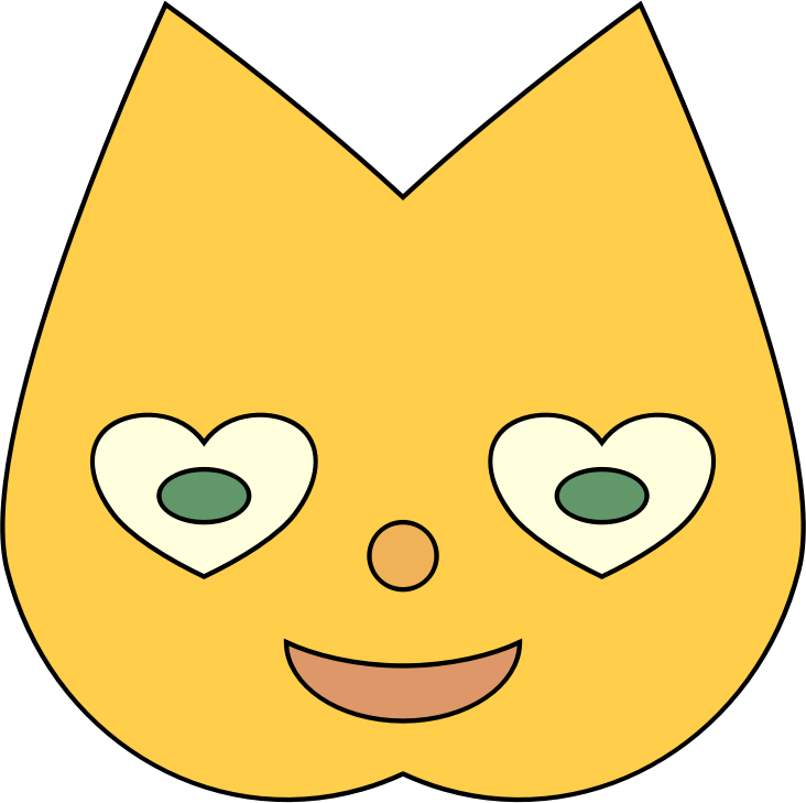 Cartoon cat face