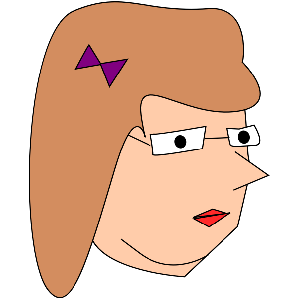 Vector drawing of woman's head