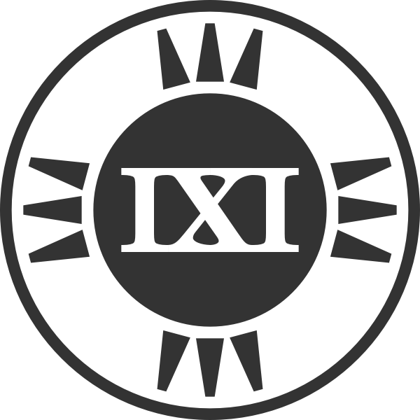 fictional brand logo IXI variant b