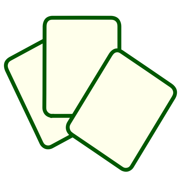 Vector drawing of simple green outline PC file icon
