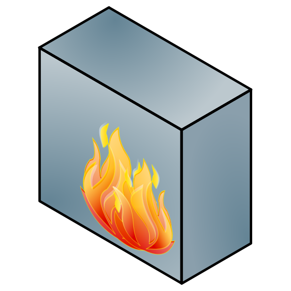 Network firewall vector illustration